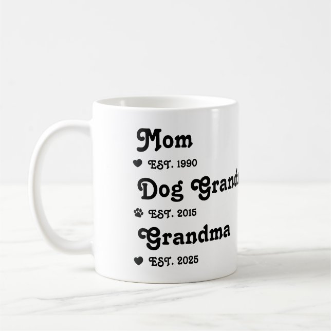 Mug Promus de grands-parents de chien à grand-mère hum (Gauche)