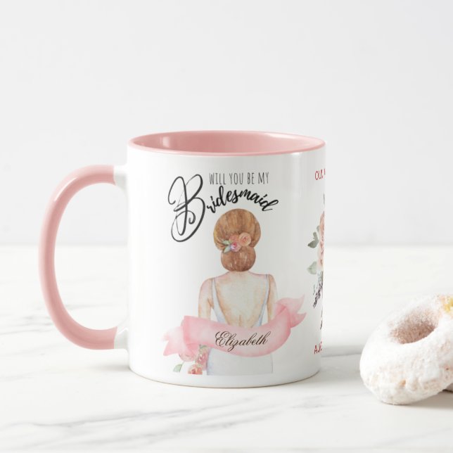 Mug Proposition de femme de ménage personnalisée Parti (Avec donut)