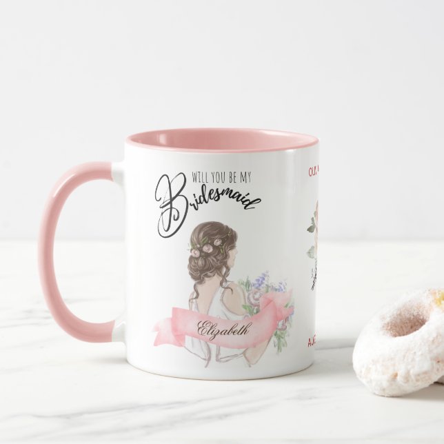 Mug Proposition de femme de ménage personnalisée Parti (Avec donut)