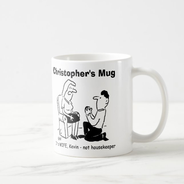 Mug Proposition De Mariage Awkward. Ajoutez Nom Choix. (Droite)