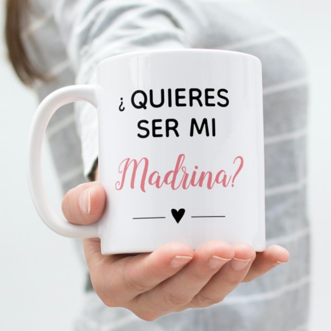 Mug Proposition des Quieres roses Ser Mi Madrina (Créateur téléchargé)