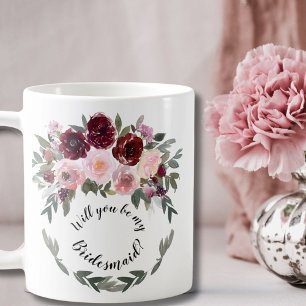 Mug Proposition Entourage Courlande Florale Bourgogne 