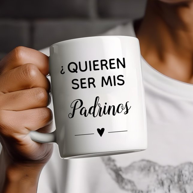 Mug Proposition Quieren Ser Mis Padrinos Godparents (Créateur téléchargé)