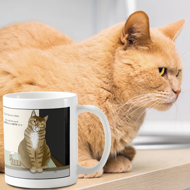 Mug Propriétaire chat tigré orange drôle de chat (Créateur téléchargé)