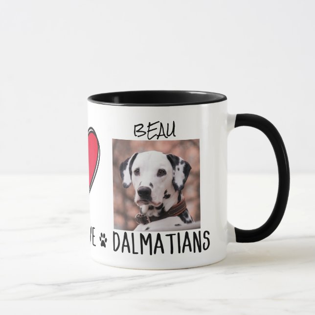 Mug Propriétaire dalmate Paix Amour Amoureux de les ch (Droite)