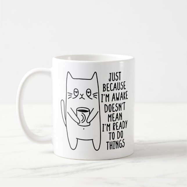 Mug Propriétaire de chats juste parce que je suis Awak (Gauche)