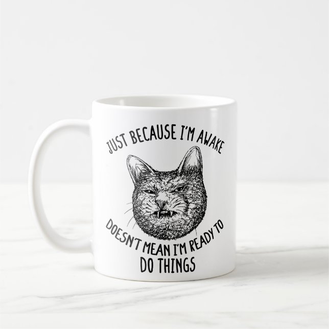 Mug Propriétaire de chats juste parce que je suis Awak (Gauche)