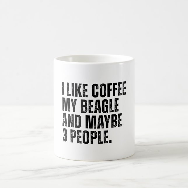Mug Propriétaire de chien beagle Louveur de café amusa (Centre)