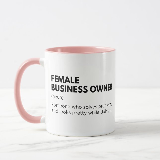 Mug Propriétaire d'entreprise féminine Femme entrepren (Gauche)
