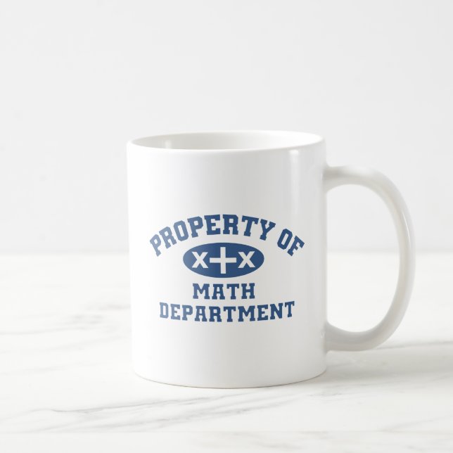 Mug Propriété de département de maths (Droite)