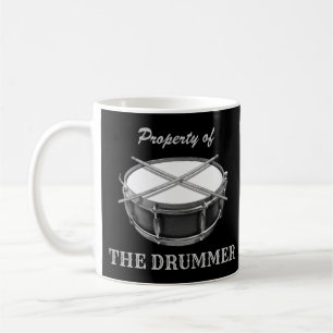 Mug Propriété de Drummer Snare Drumsticks Drumming