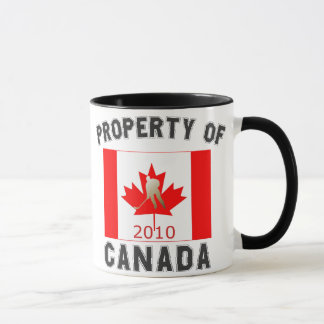 Mug Propriété du souvenir 2010 de drapeau d'hockey du