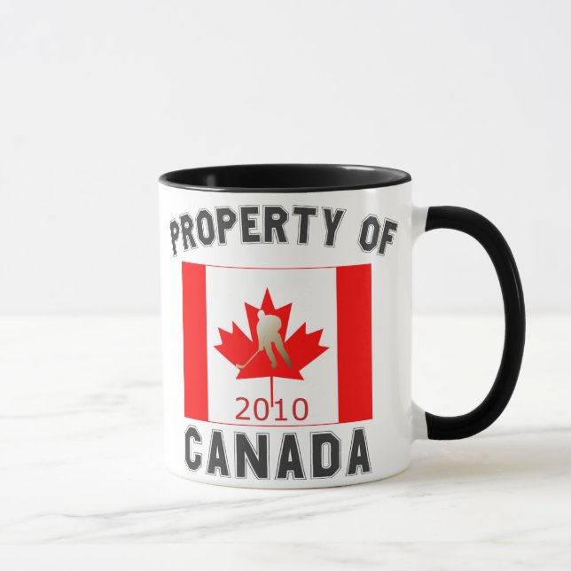 Mug Propriété du souvenir 2010 de drapeau d'hockey du (Droite)