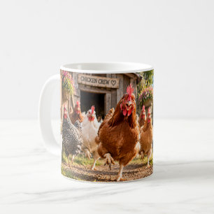 Mug Propulsé par la vie de ferme de poulets