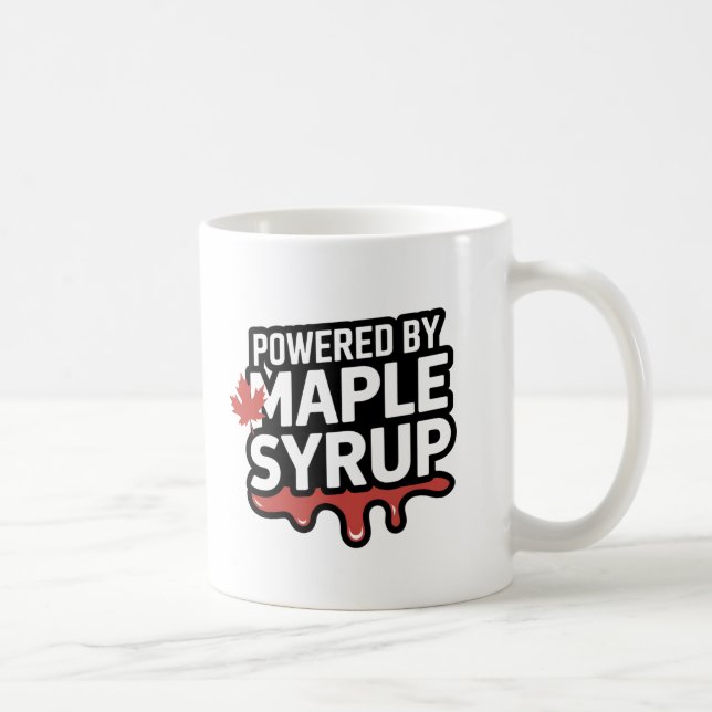 Mug Propulsé par sirop d'érable" - Funny Canadian Prid (Droite)