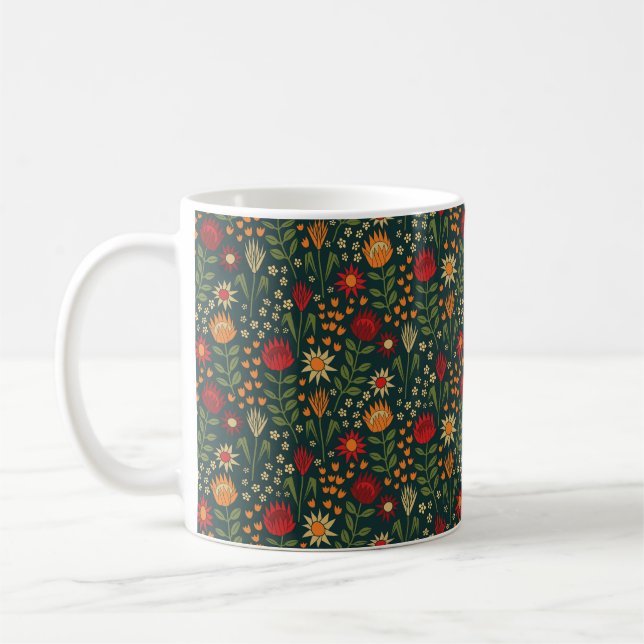 Mug Protea Floral Block Imprimer Millefleur darnes (Gauche)