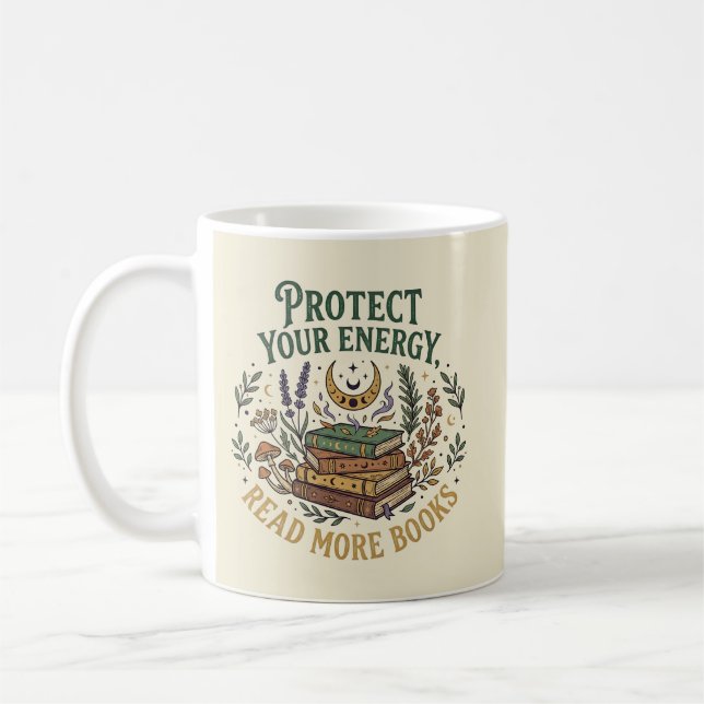 Mug Protect Your Energy Read More Books Celestial (Gauche)