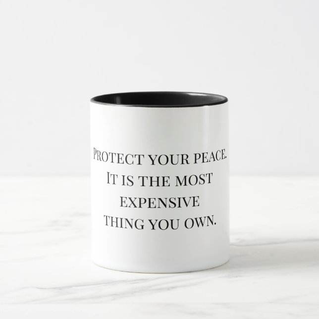 Mug Protect Your Peace - Inspirational Quote (Centre)