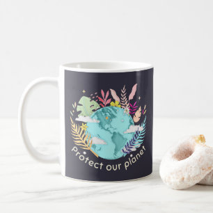 Mug Protégeons notre planète - Jour de la Terre (Textu