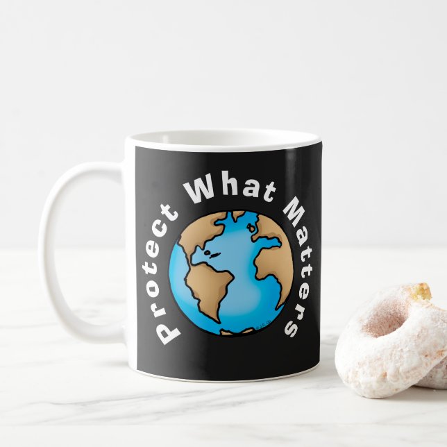 Mug Protéger ce qui compte Éco Terre Design (Avec donut)