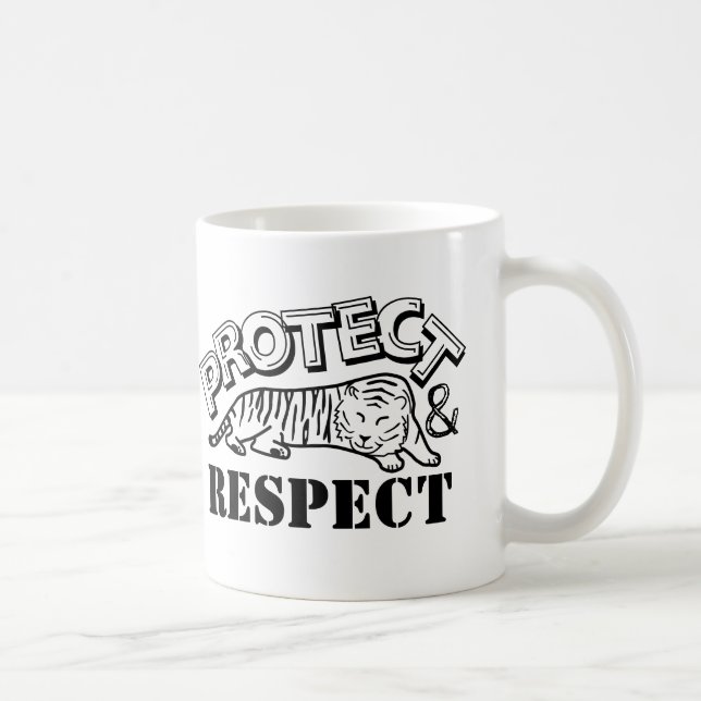 Mug Protéger et respecter le tigre sauvage (Droite)