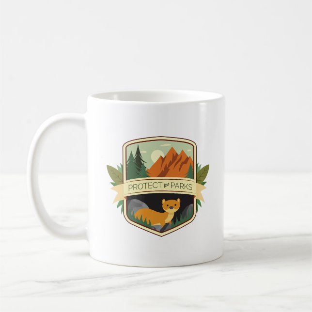 Mug Protéger la Belette des Parcs (Gauche)