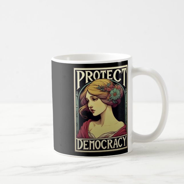 Mug Protéger La Démocratie Militante Féministe Art For (Droite)