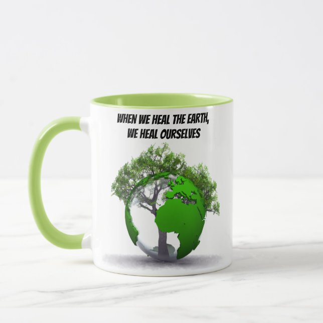 Mug PROTÉGER LA PLANÈTE SAVE EARTH Eco Green Coffee Mu (Gauche)
