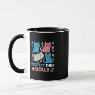 Mug Protéger l'égalité des poupées Trans LGBT chats Lo