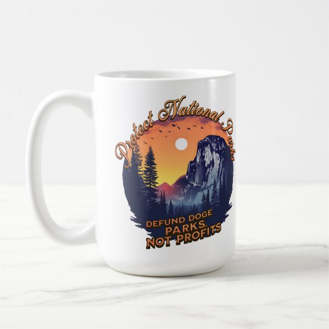 Mug Protéger les parcs nationaux Détruire les parcs sa (Gauche)