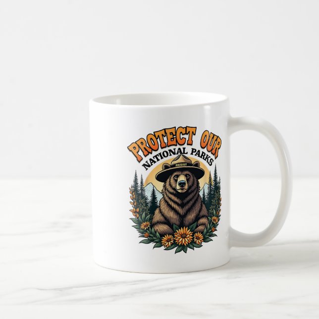 Mug Protéger Nos Parcs Nationaux Résiste À Alt Us Bear (Droite)
