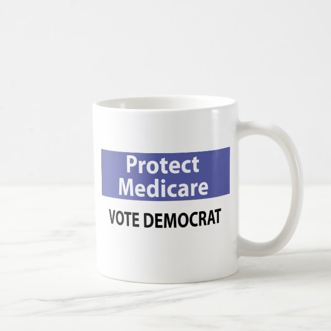 Mug Protégez Assurance-maladie : Votez Démocrate (Droite)