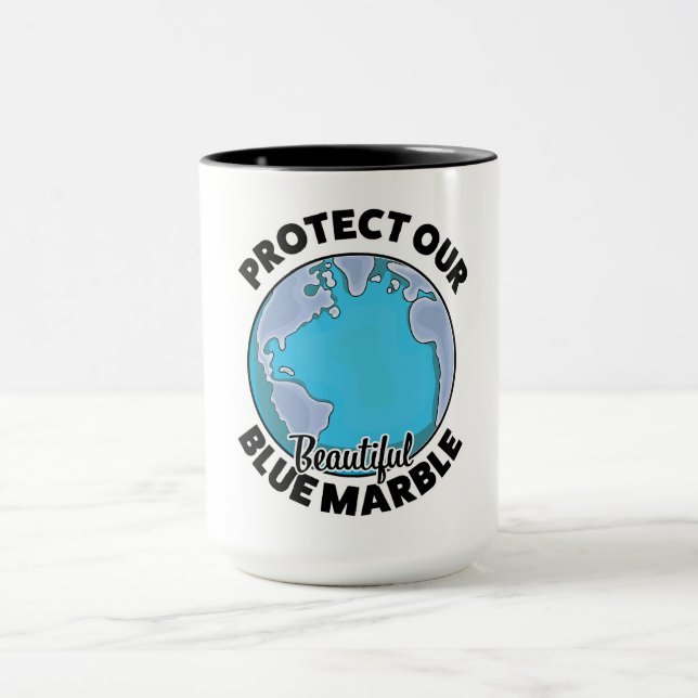 Mug Protégez notre belle Marbre Bleu (Centre)