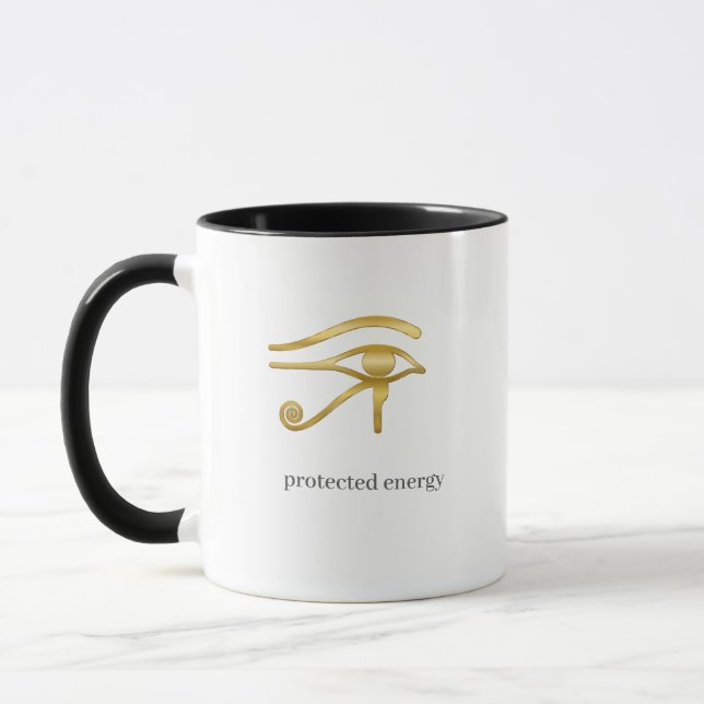 Mug Protégez Votre Énergie Symbole Égyptien de l'Œil d (Gauche)