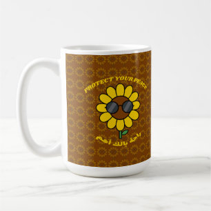 Mug Protégez Votre Paix راحة بالك أهم Tournesol