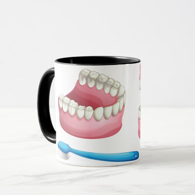 Mug Prothèses dentaires complètes et soins dentaires a (Devant gauche)