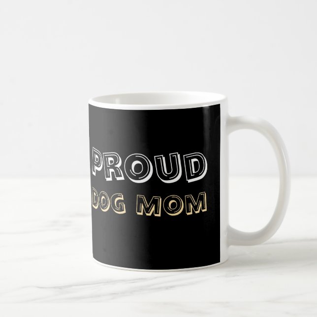 Mug Proud Dog Mom Paw Print Minimal Design (Droite)