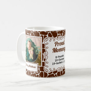 Mug Proud Maman Girafe Print Bébé Photos
