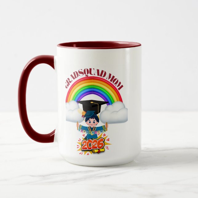 Mug Proud Mom Grad Squad 2026 (Gauche)