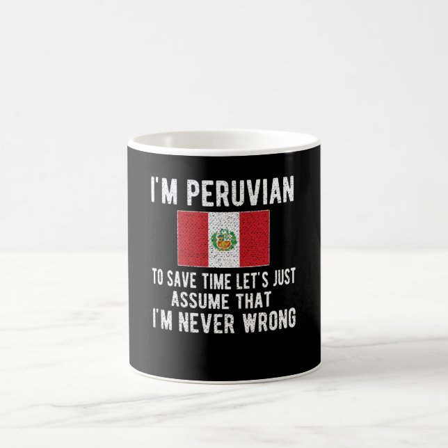 Mug Proud Peruvian Heritage Pérou Roots Péruvian Flag (Centre)