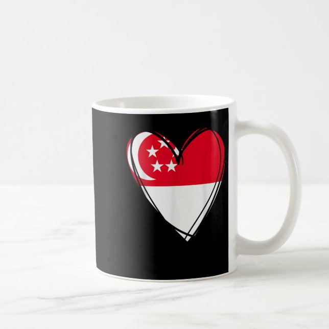 Mug Proud Singarean Boy Girl Aunt Dad Mom Singare Flag (Droite)