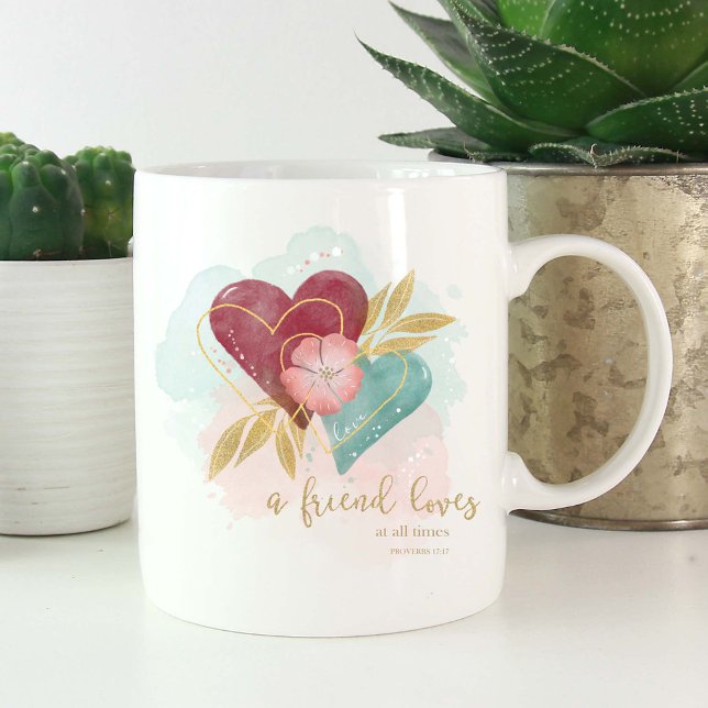Mug Prov 17:17 Coeurs - Un Ami Aime Photo (Créateur téléchargé)