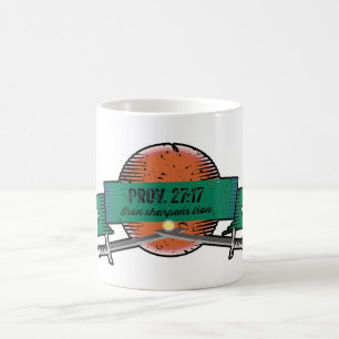 Mug Prov. 27:17 Iron Sharpens Iron Grunge Version