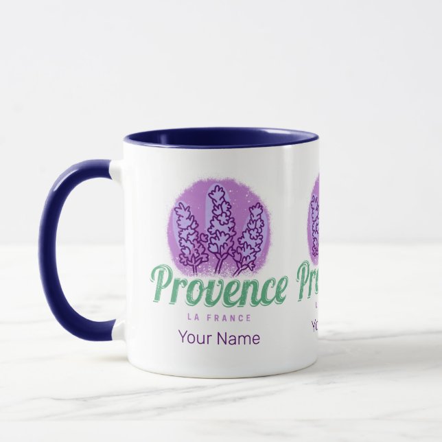 Mug Provence Rétro Lavande Côte d'Azur France (Gauche)
