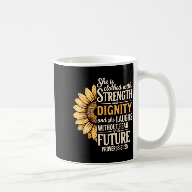 Mug Proverbe 31_25 verset biblique chrétien Proverbe 3 (Droite)