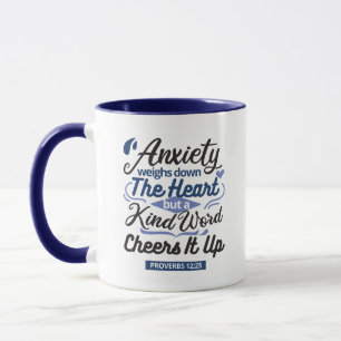 Mug Proverbes 12:25 Verset de la Bible – Art de mots g