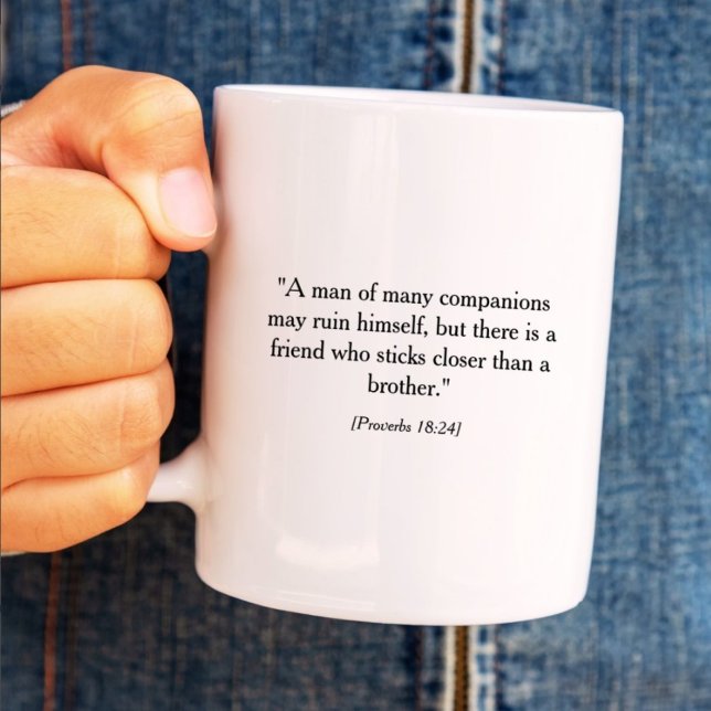 Mug Proverbes 18:24 | 17:17 Citation de la Bible (Créateur téléchargé)