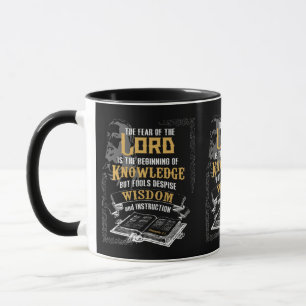 Mug Proverbes 1:7 KJV Bible Verse Deux Tones