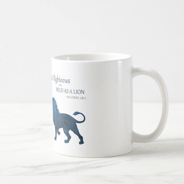 Mug Proverbes 28 1 Bold En Lion (Droite)