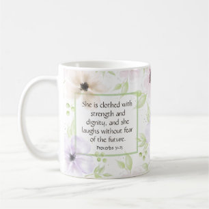 Mug Proverbes 31:25 Citation Inspirationnelle Femme ch
